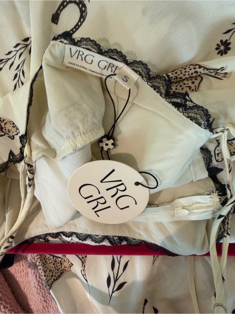 NWT VRG Girl bias slip dress cosmic cheetah - Picture 6 of 6